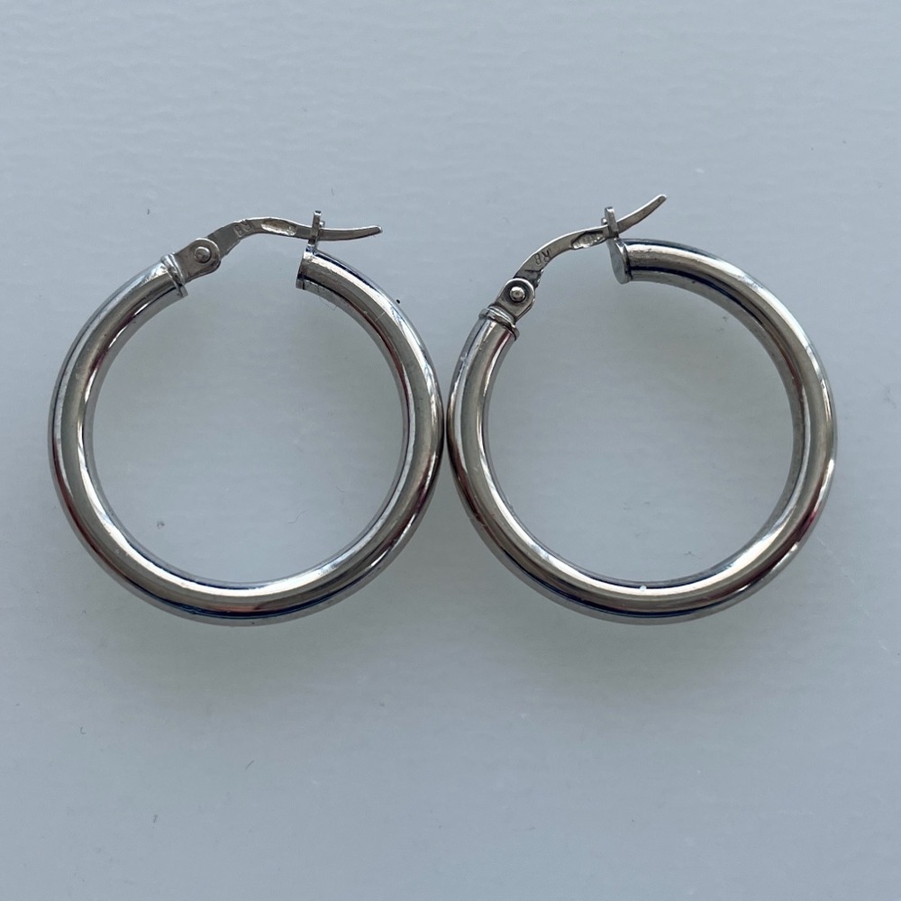 Classic Sterling Silver Hoop Earrings - Women Jewelry
